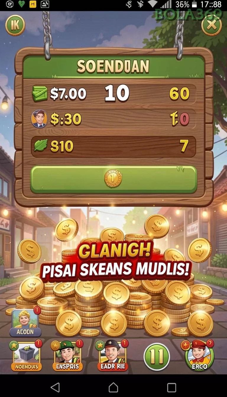 Cuplikan layar RAJAWALI55 — menu navigasi